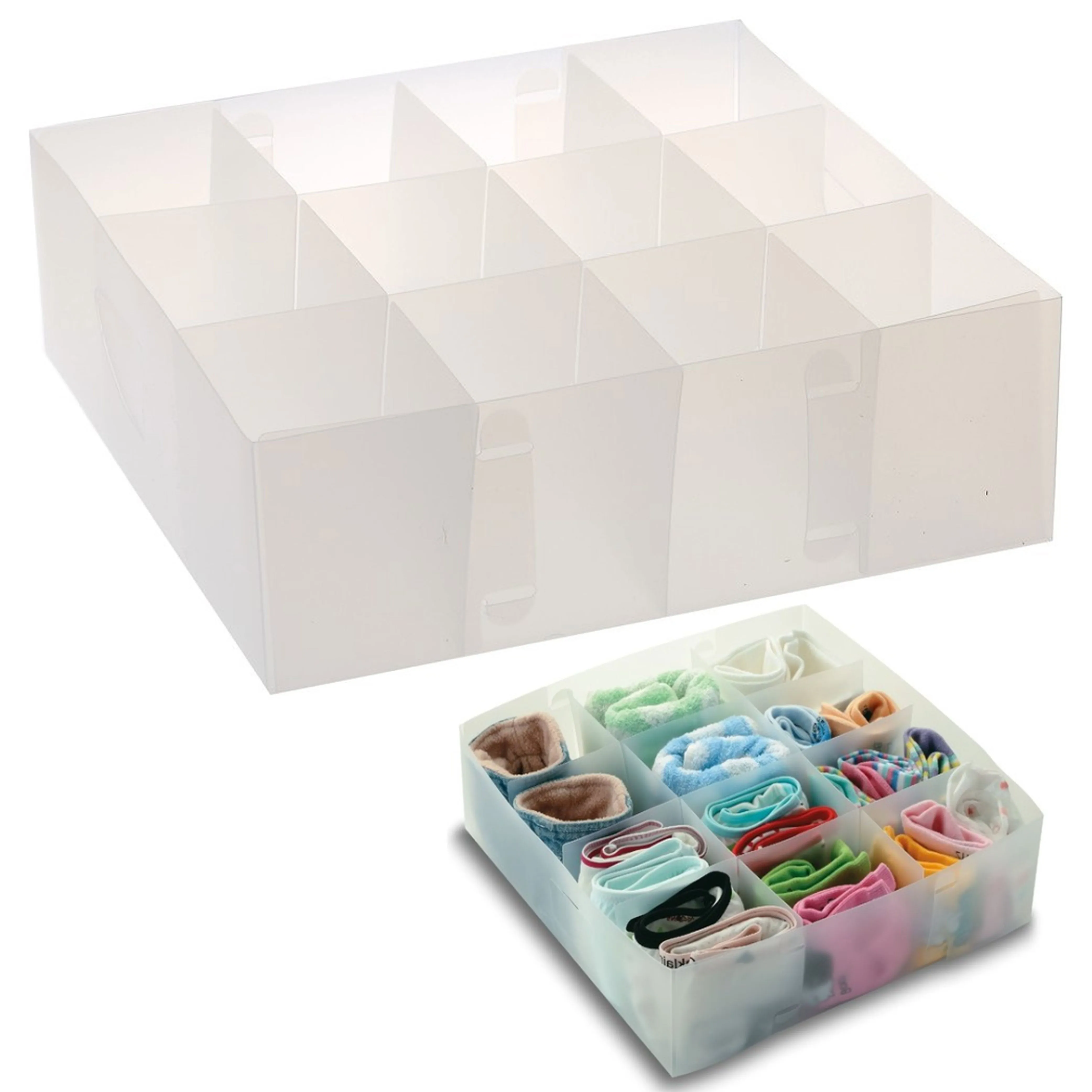 1 Foldable Drawer Organizer Underwear Storage Box 12 Compartment Underpants Bra