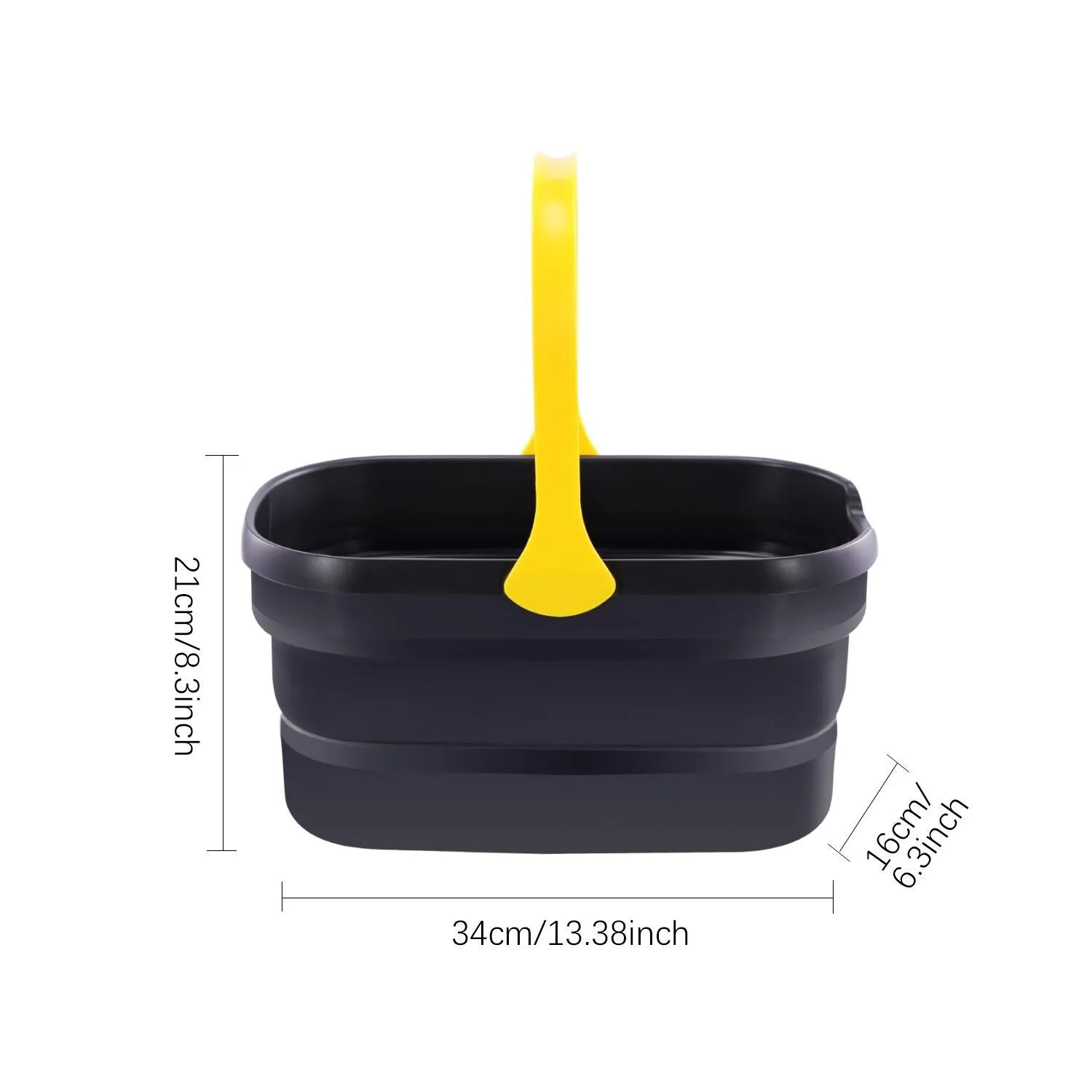 10L Folding Washing/Storage Bucket | Portable Mop/Food/Drink | Home/Outdoor Camping