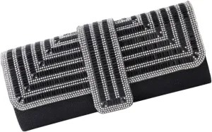 1Pc Elegant Rhinestone Evening Bag for Women Stylish Clutch Purse for Parties Events Versatile Envelope Handbag with Chain Accessory for Prom Banquet