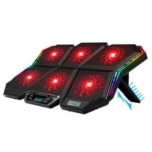 6-fan Adjustable Rgb Laptop Cooling Base