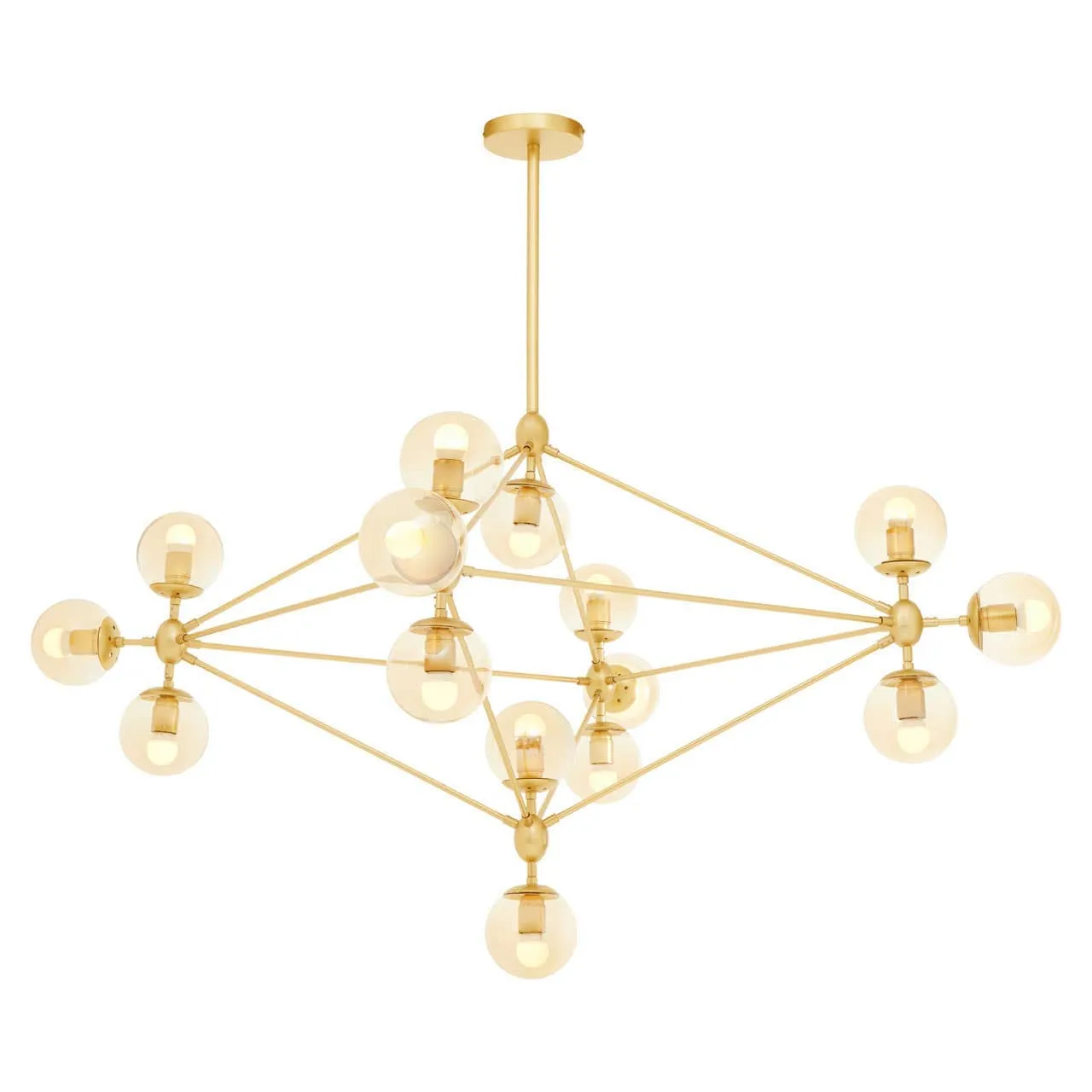 Abira Fifteen Bulb Gold Finish Pendant Light