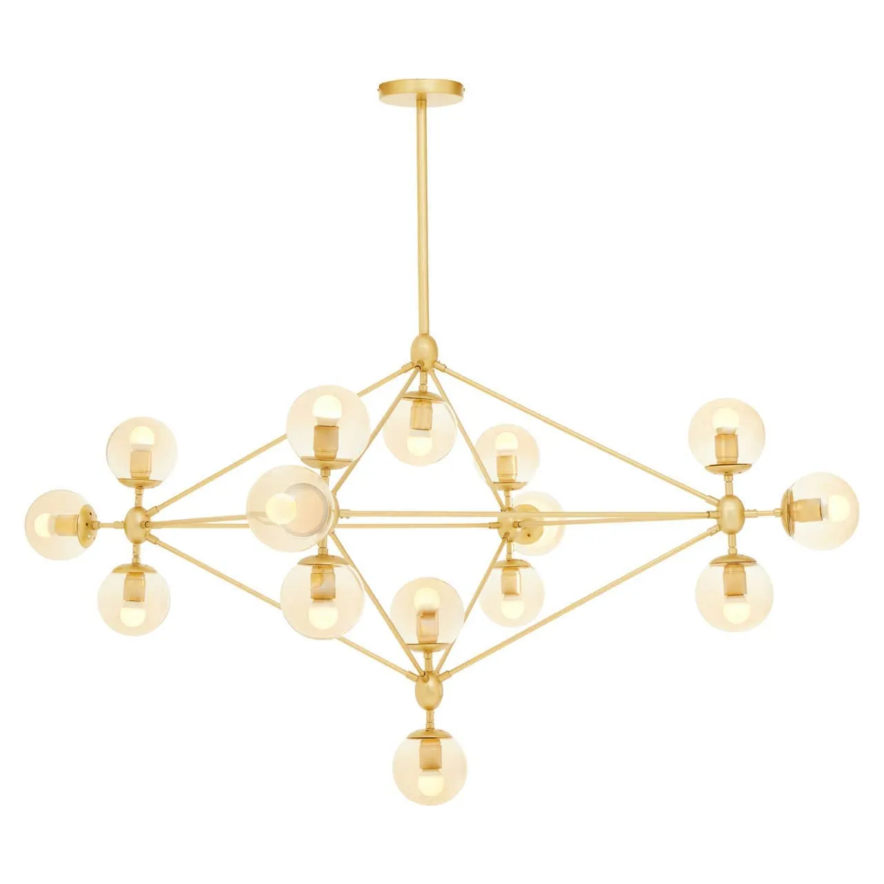 Abira Fifteen Bulb Gold Finish Pendant Light