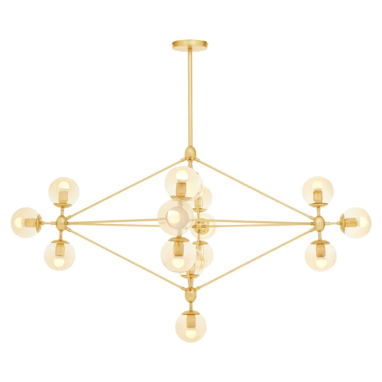 Abira Fifteen Bulb Gold Finish Pendant Light