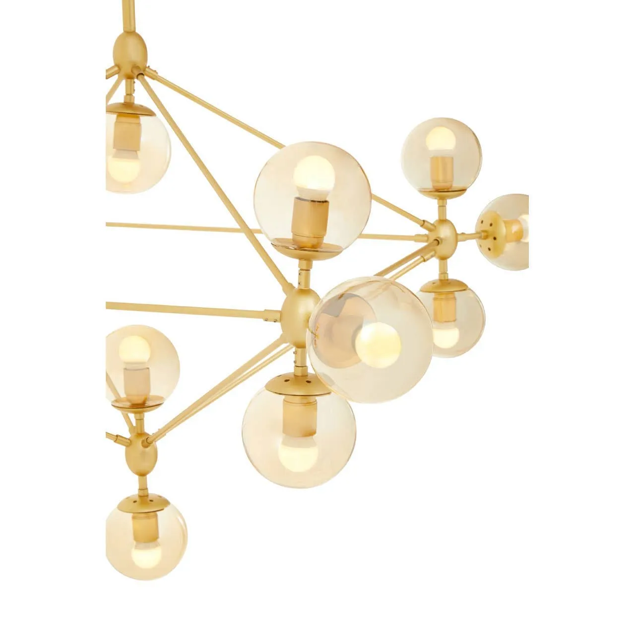 Abira Fifteen Bulb Gold Finish Pendant Light