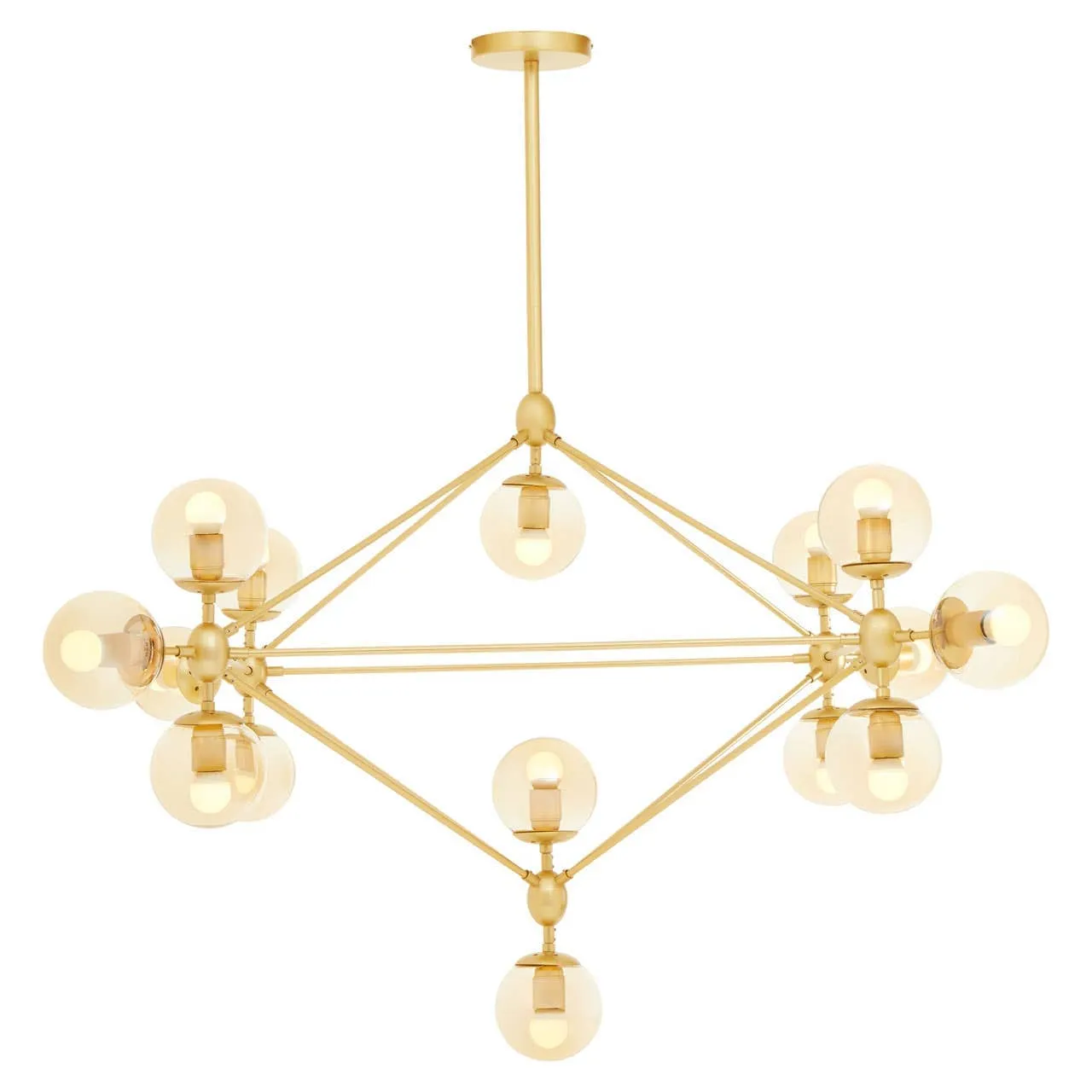 Abira Fifteen Bulb Gold Finish Pendant Light