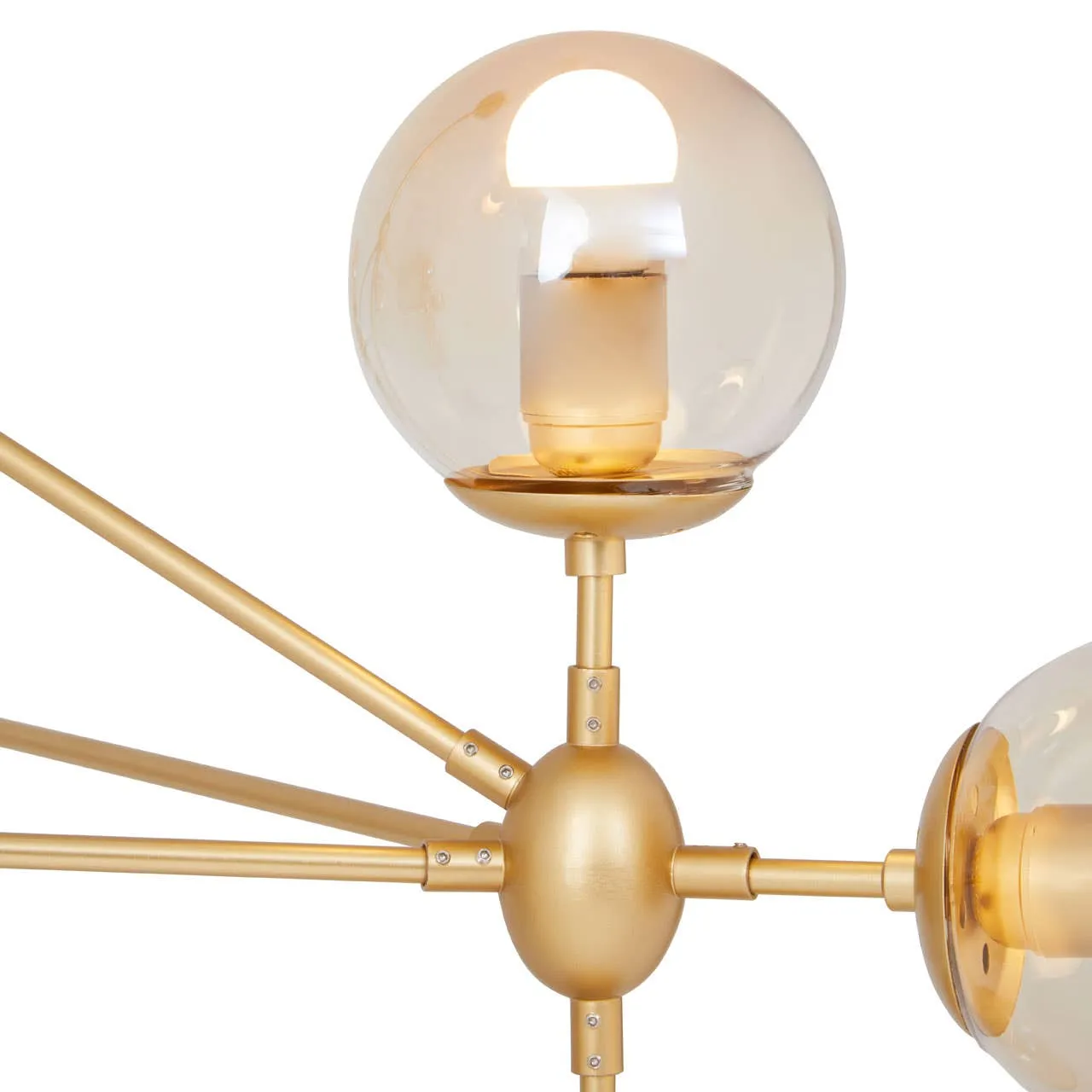 Abira Ten Bulb Gold Finish Pendant Light