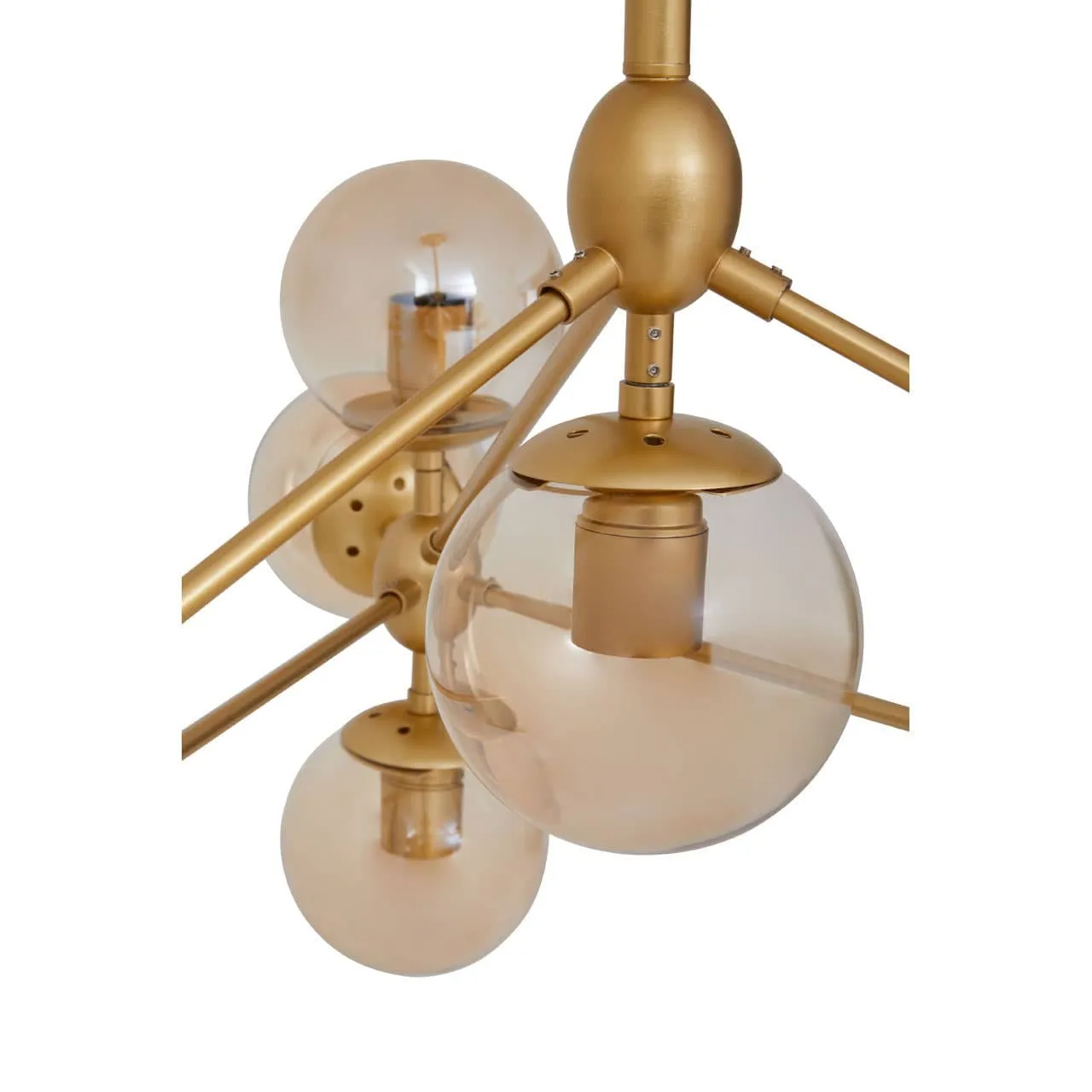Abira Ten Bulb Gold Finish Pendant Light