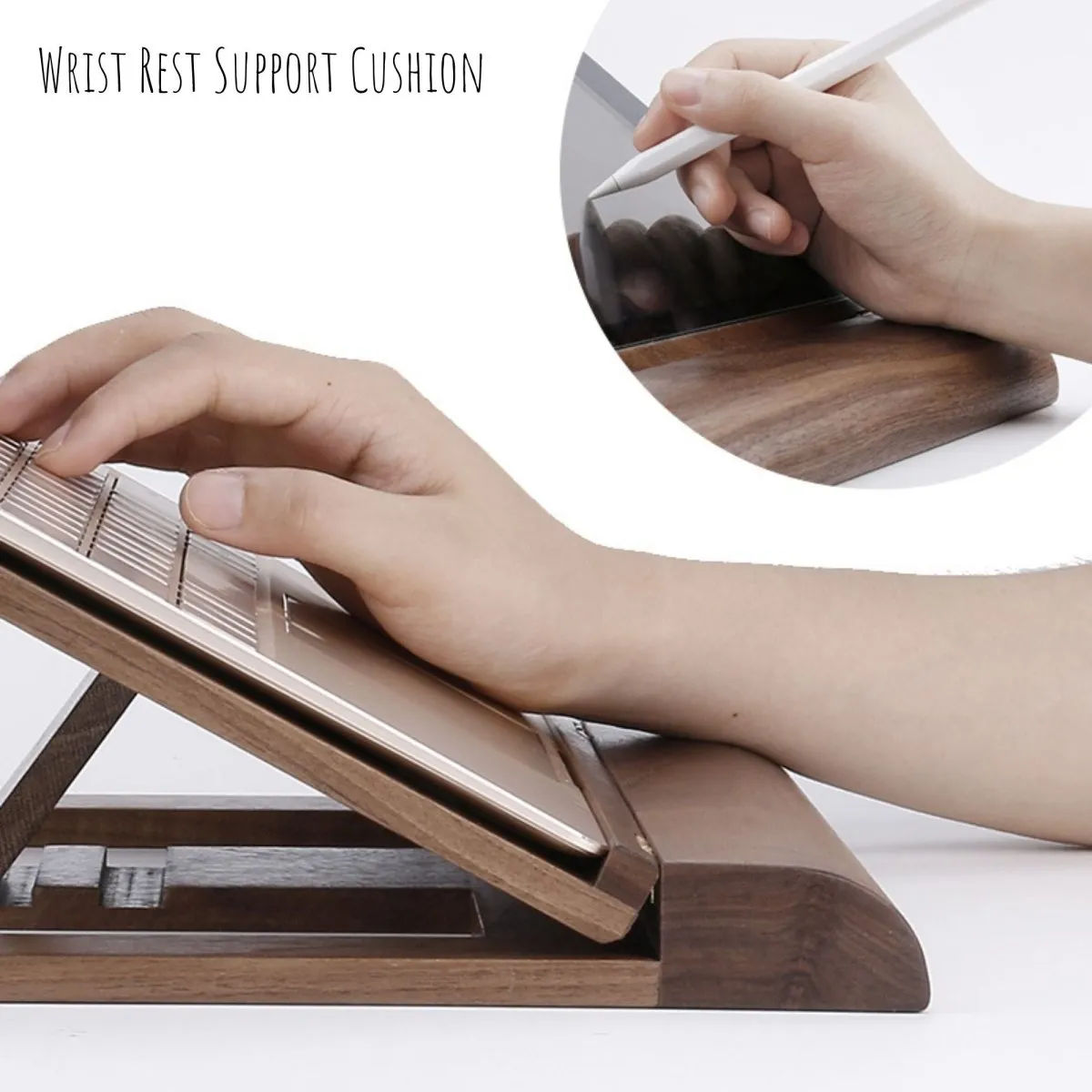 Adjustable Laptop Tablet Stand with Wrist Rest