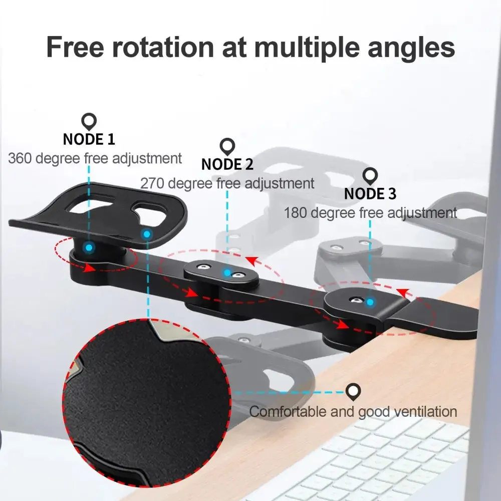 Adjustable Wrist Rest Ergonomic Armrest Mouse Pad Arm Rest 360 Degrees Rotatable Comfort Shoulder