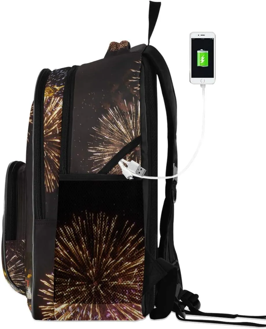 ALAZA Paris Eiffel Tower Light School Backpacks Travel Laptop Bags Bookbags for College Student