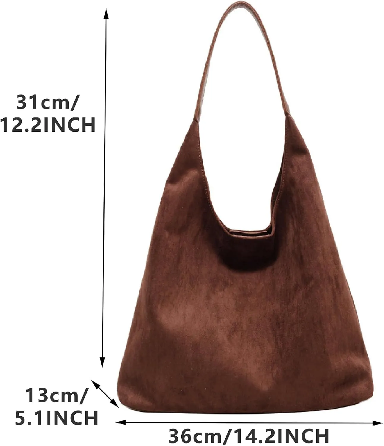 APLUSH Women Retro Shoulder Bag Large Capacity Soft Handbag Tote Bag Fashion Leisure Versatile Shoulder Bag Shopper Bag Travel Work Shopping Hobo Bag,Wine red,36 * 13 * 31cm