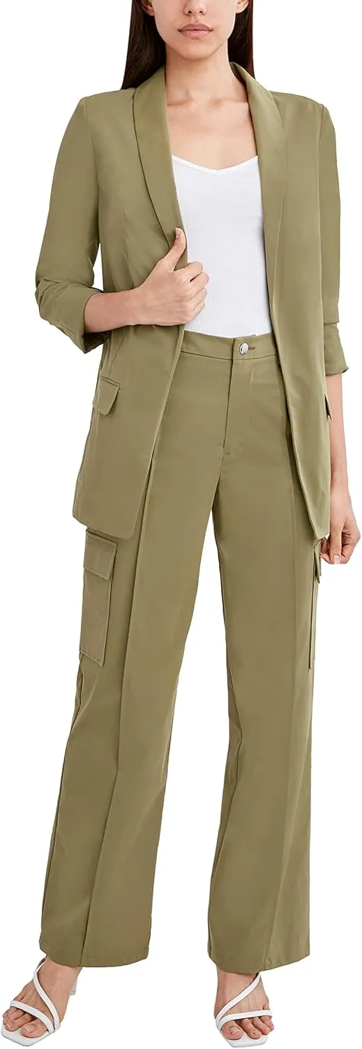 BCBGeneration Women's Open Relaxed Blazer with Pockets