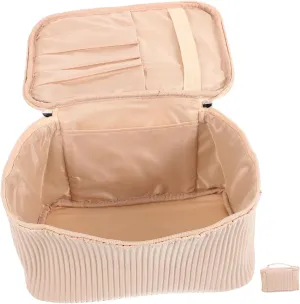 BESPORTBLE Capacity Makeup Bag Stylish Dual Travel Organizer for Women Versatile Toiletry and Cosmetic Storage Pouch for Home Business Trips and Daily Use