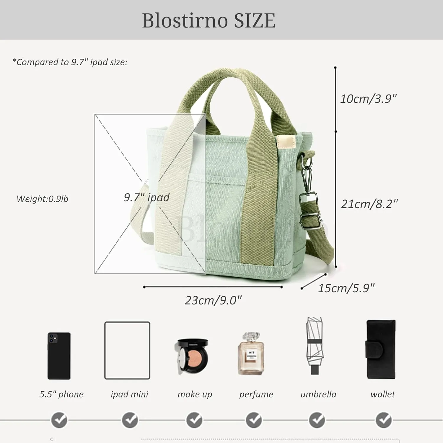 Blostirno Women's Small Canvas Tote Bag Stylish Satchel Mini Shoulder Crossbody Bags Fashion Hobo Messenger Purse Handbags