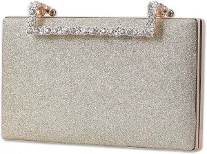 Bridal Wedding Purse Crossbody Elegant Shoulder Women Clutch Purse Glitter Evening Sequins Clutch Sparkly Handbag