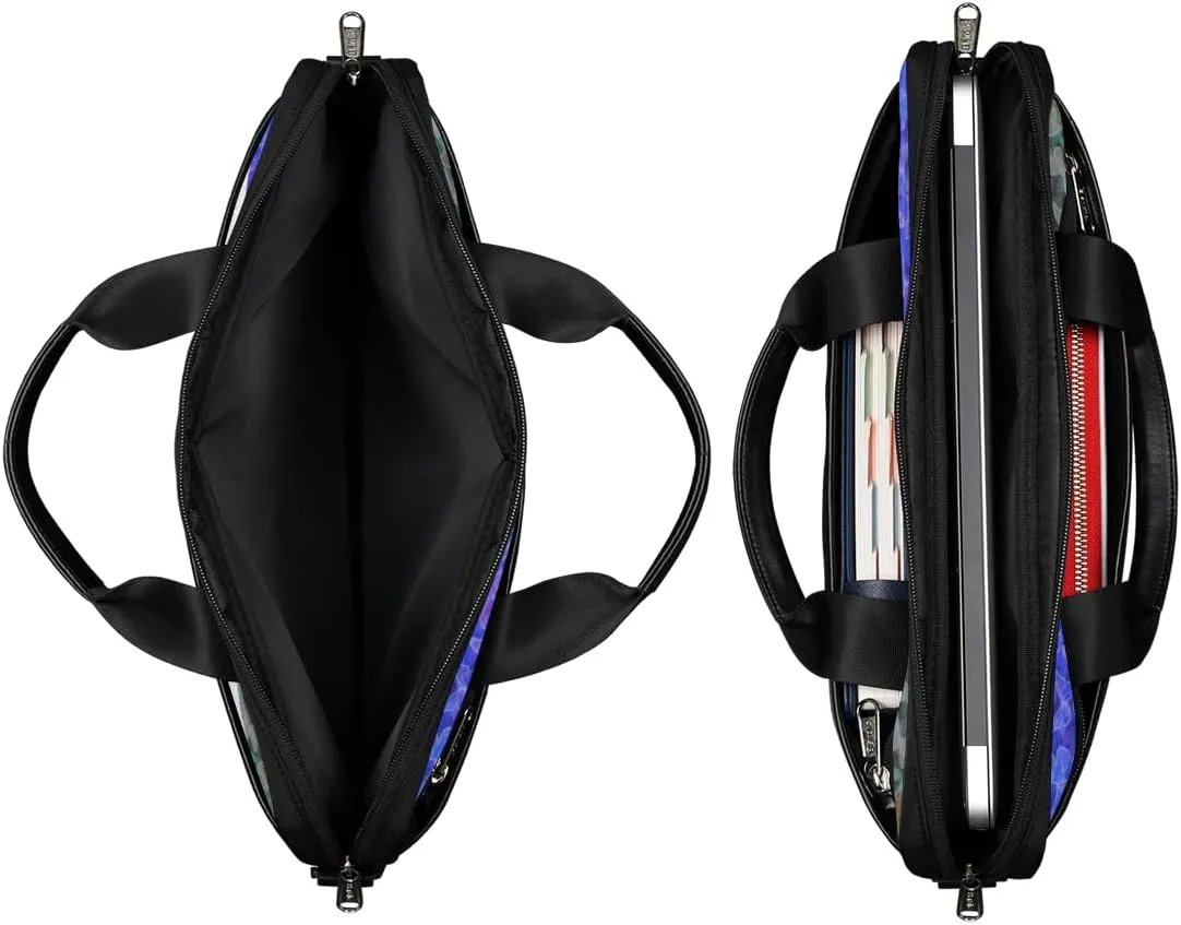 Butterfly Light Blue Laptop Bag for Men Women 13-15 Inch Case Bags Sleeve Shoulder with Anti Slip Removable The Pad Straps