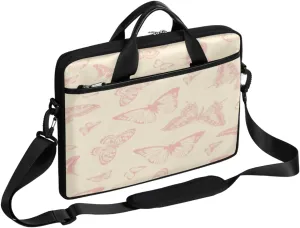 Butterfly Light Blue Laptop Bag for Men Women 13-15 Inch Case Bags Sleeve Shoulder with Anti Slip Removable The Pad Straps