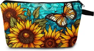 Butterfly Makeup Bag Elegant 3D Flutter Design Cosmetic Pouch for Women Travel Toiletry Organizer Cute Butterfly Makeup Bag for Teens
