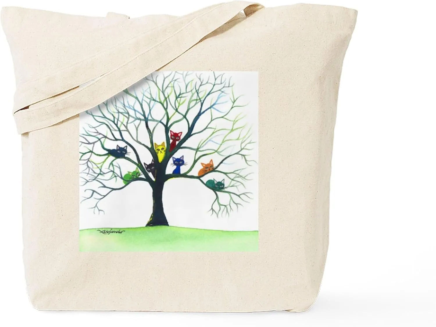CafePress Eau Claire Stray Cats Tote Bag Natural Canvas Tote Bag, Reusable Shopping Bag