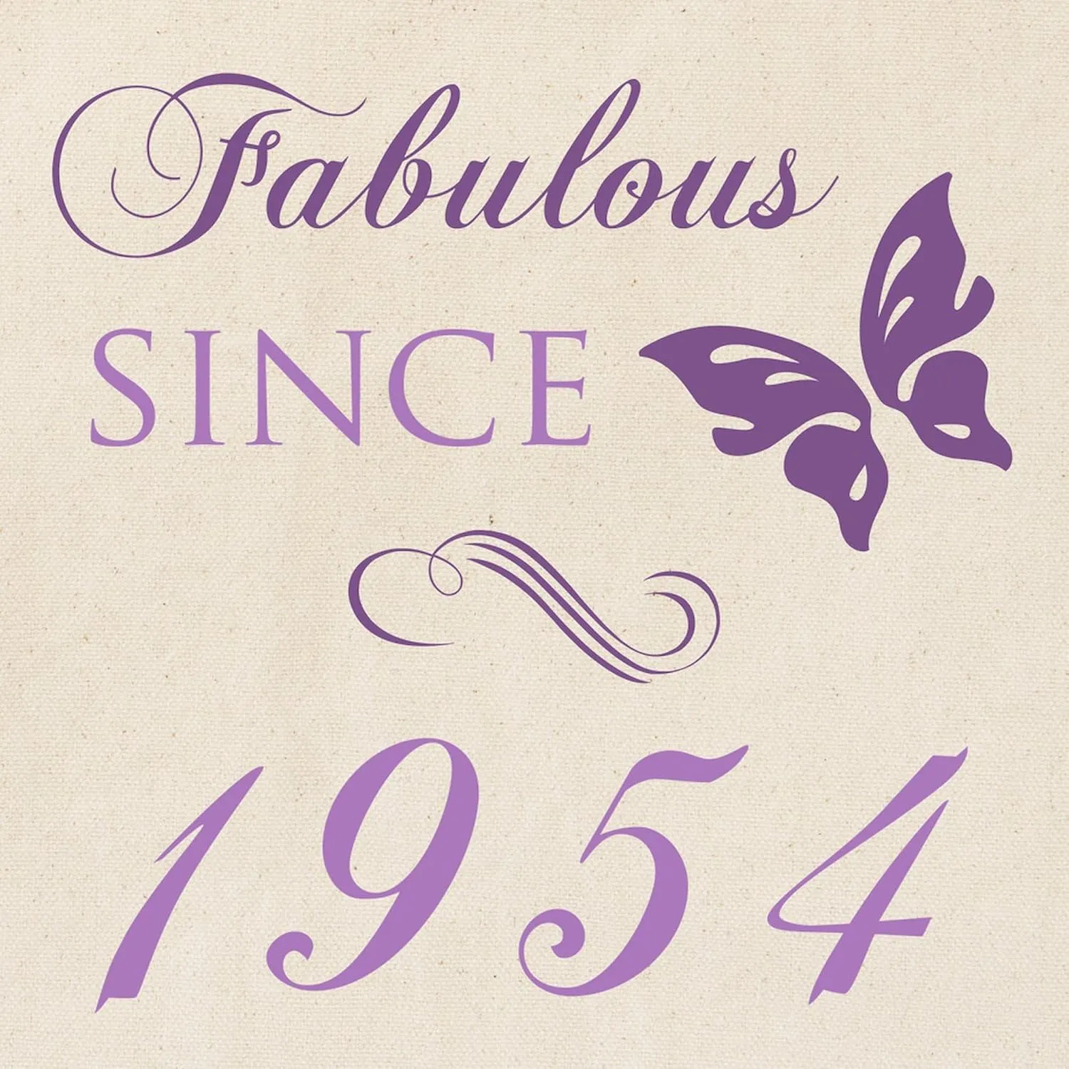 CafePress Fabulous Since 1954 Tote Bag Natural Canvas Tote Bag, Reusable Shopping Bag
