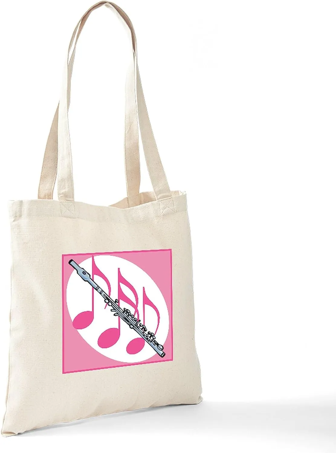 CafePress Fun Flute Gift Tote Bag Natural Canvas Tote Bag, Reusable Shopping Bag
