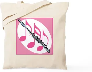 CafePress Fun Flute Gift Tote Bag Natural Canvas Tote Bag, Reusable Shopping Bag