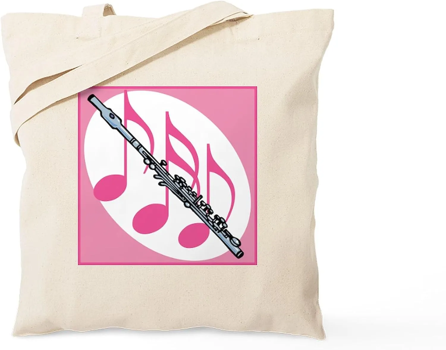 CafePress Fun Flute Gift Tote Bag Natural Canvas Tote Bag, Reusable Shopping Bag