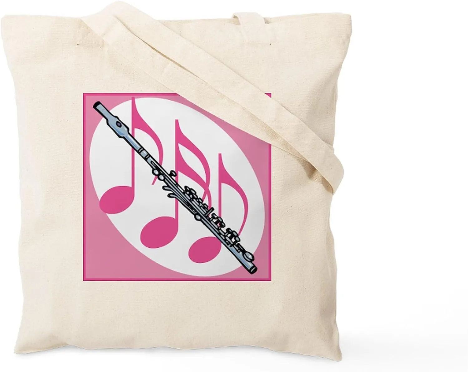 CafePress Fun Flute Gift Tote Bag Natural Canvas Tote Bag, Reusable Shopping Bag