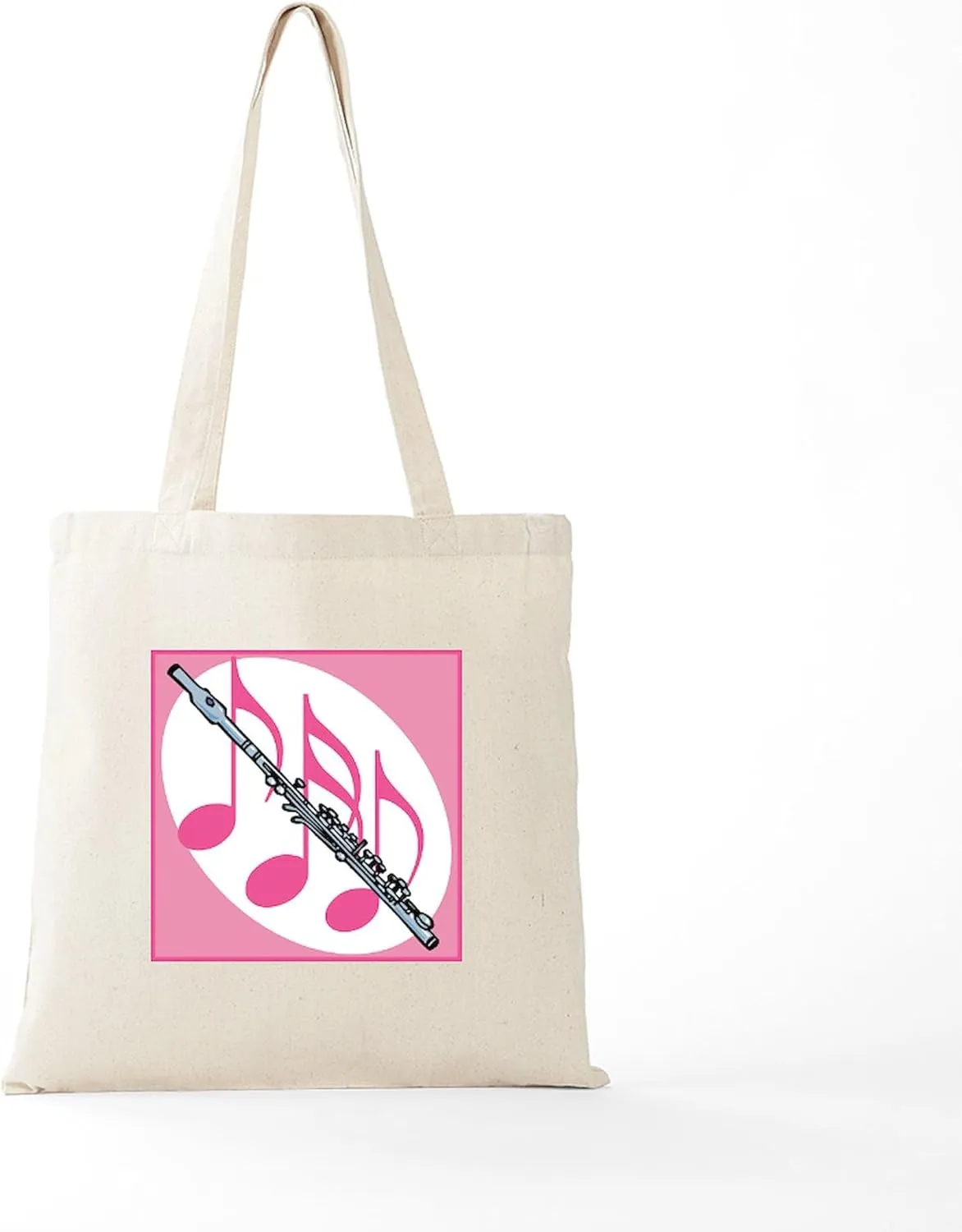 CafePress Fun Flute Gift Tote Bag Natural Canvas Tote Bag, Reusable Shopping Bag