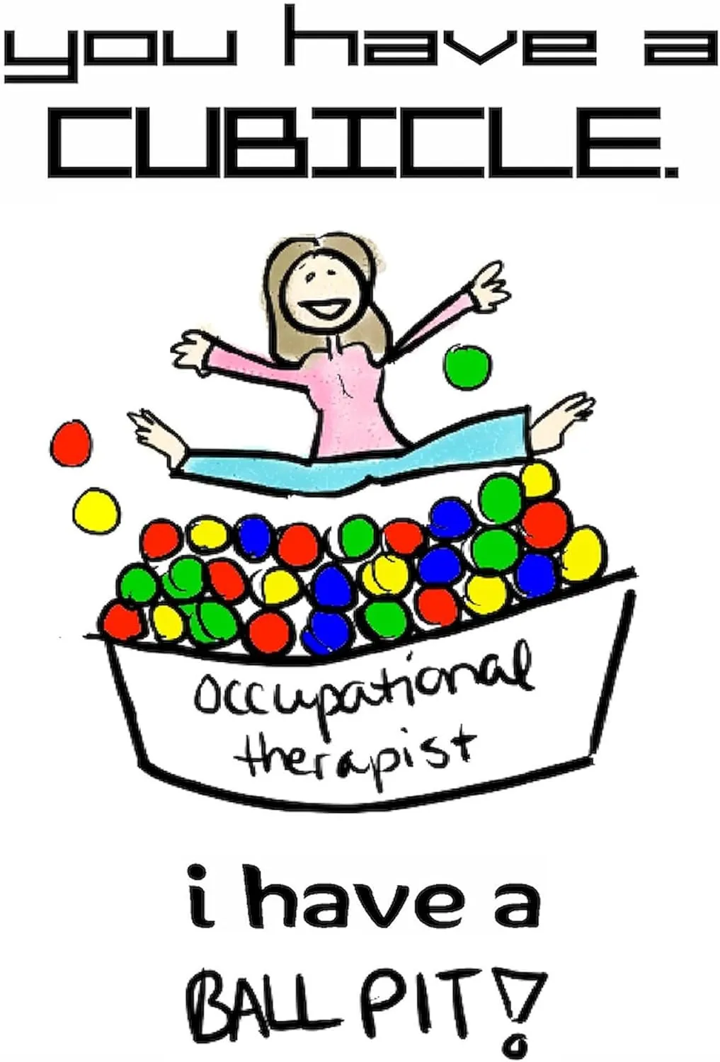 CafePress I Have A Ball Pit OT Tote Bag Natural Canvas Tote Bag, Reusable Shopping Bag