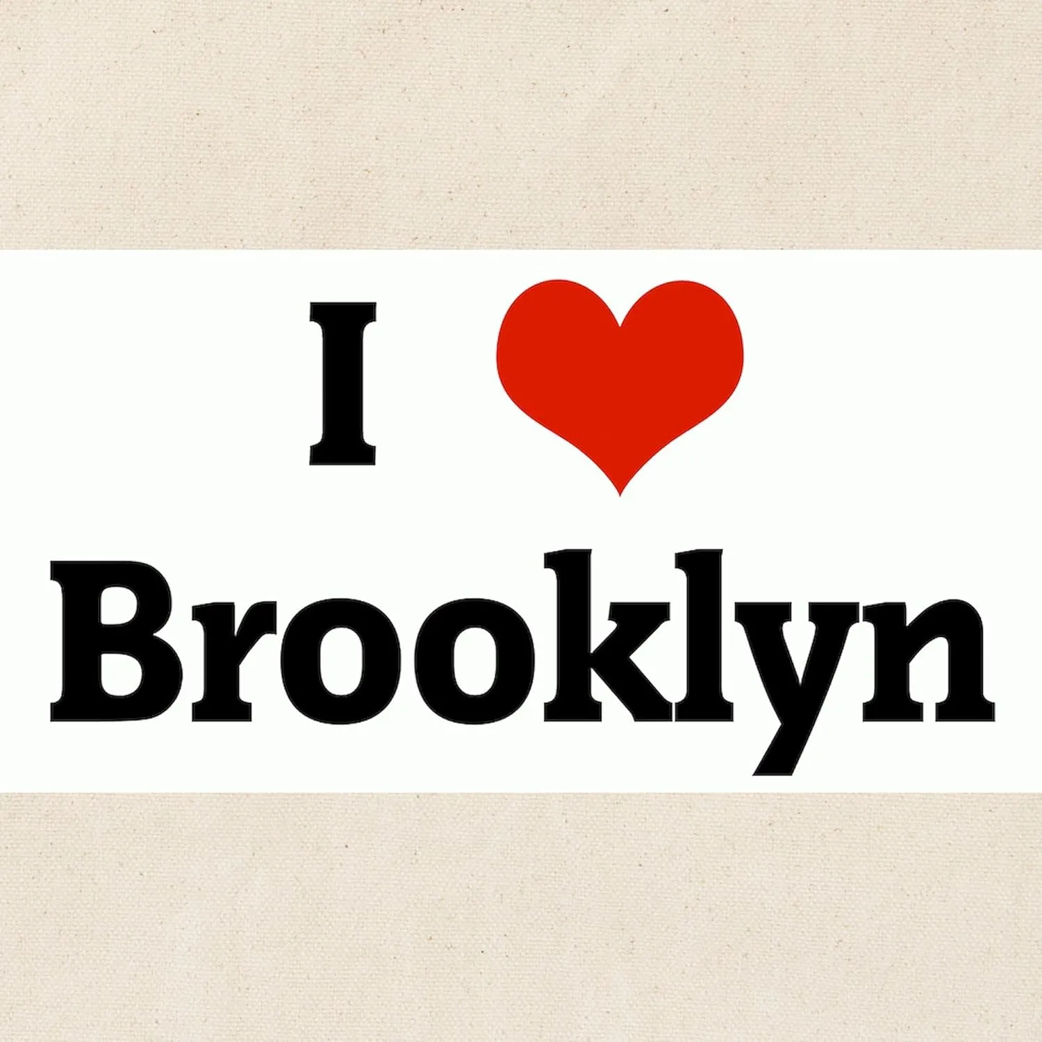CafePress I Love Brooklyn Tote Bag Natural Canvas Tote Bag, Reusable Shopping Bag