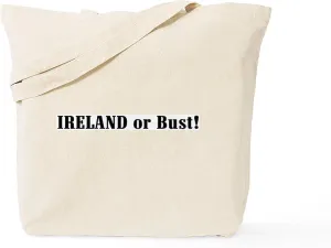 CafePress Ireland Or Bust! Tote Bag Natural Canvas Tote Bag, Reusable Shopping Bag