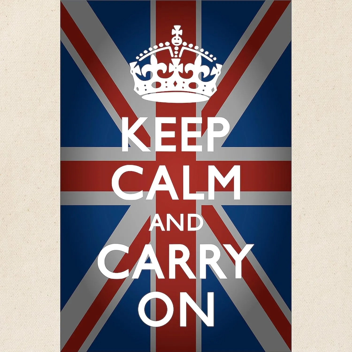 CafePress Keep Calm And Carry On Tote Bag Natural Canvas Tote Bag, Reusable Shopping Bag