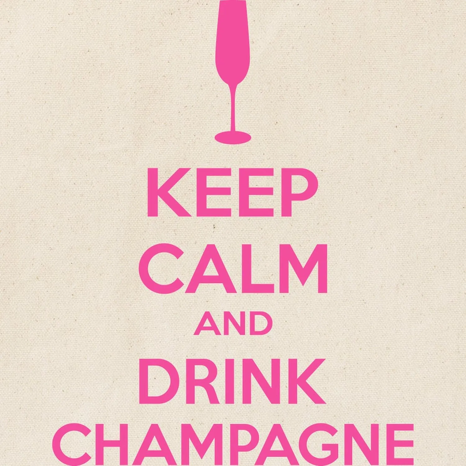 CafePress Keep Calm And Drink Champagne Tote Bag Natural Canvas Tote Bag, Reusable Shopping Bag