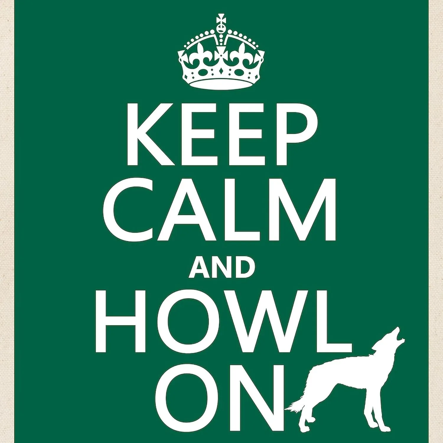 CafePress Keep Calm And Howl On (Wolves) Tote Bag Natural Canvas Tote Bag, Reusable Shopping Bag