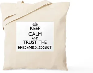 CafePress Keep Calm And Trust The Epidemiologist Tote Bag Natural Canvas Tote Bag, Reusable Shopping Bag
