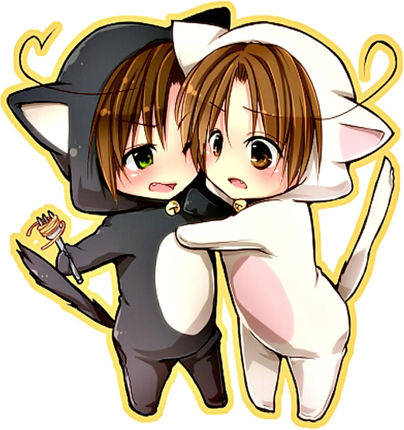 CafePress Kitty Brothers (Romano And Italy Hetalia) Tote Natural Canvas Tote Bag, Reusable Shopping Bag