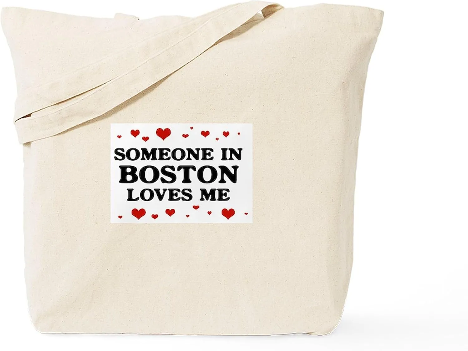 CafePress Loves Me In Boston Tote Bag Natural Canvas Tote Bag, Reusable Shopping Bag