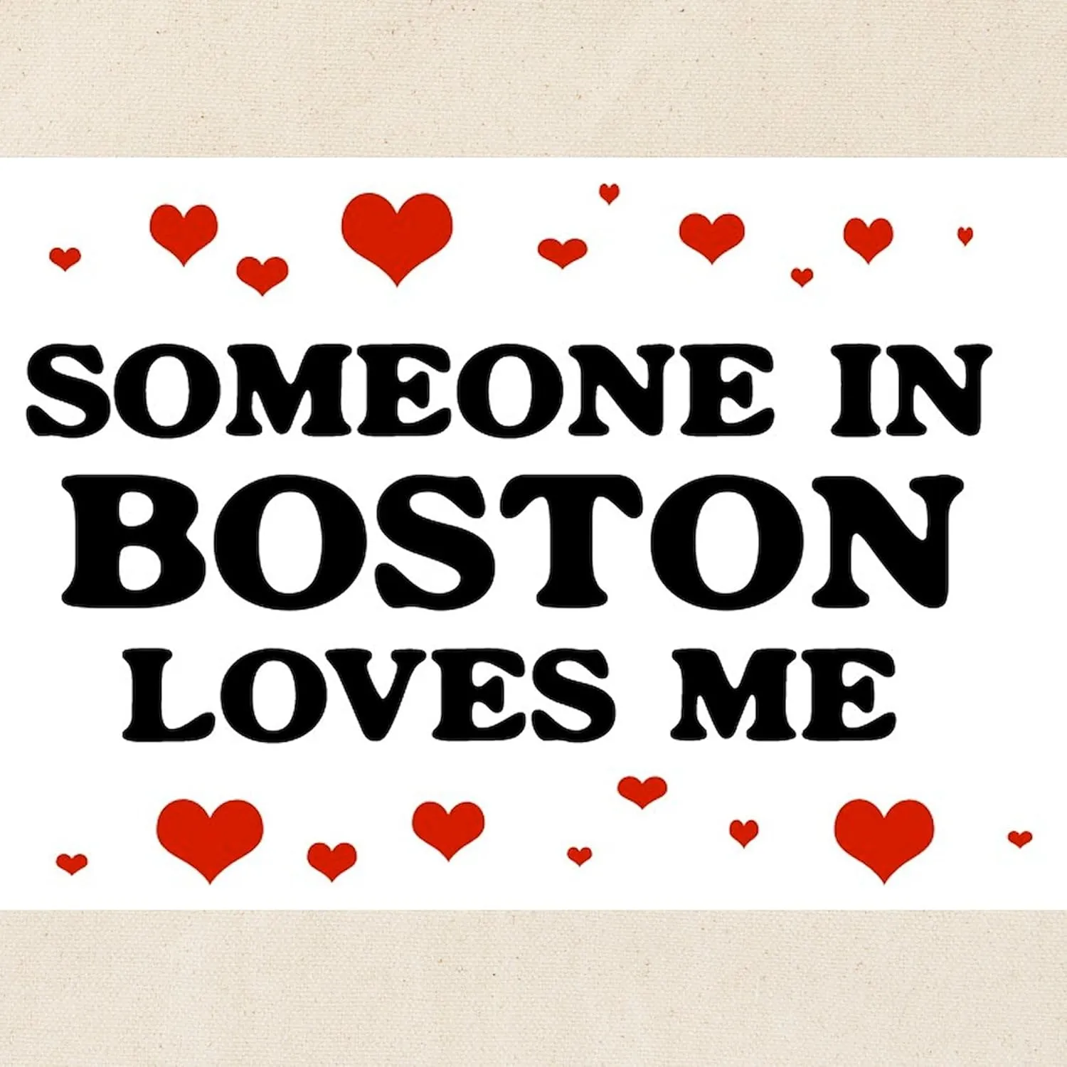 CafePress Loves Me In Boston Tote Bag Natural Canvas Tote Bag, Reusable Shopping Bag