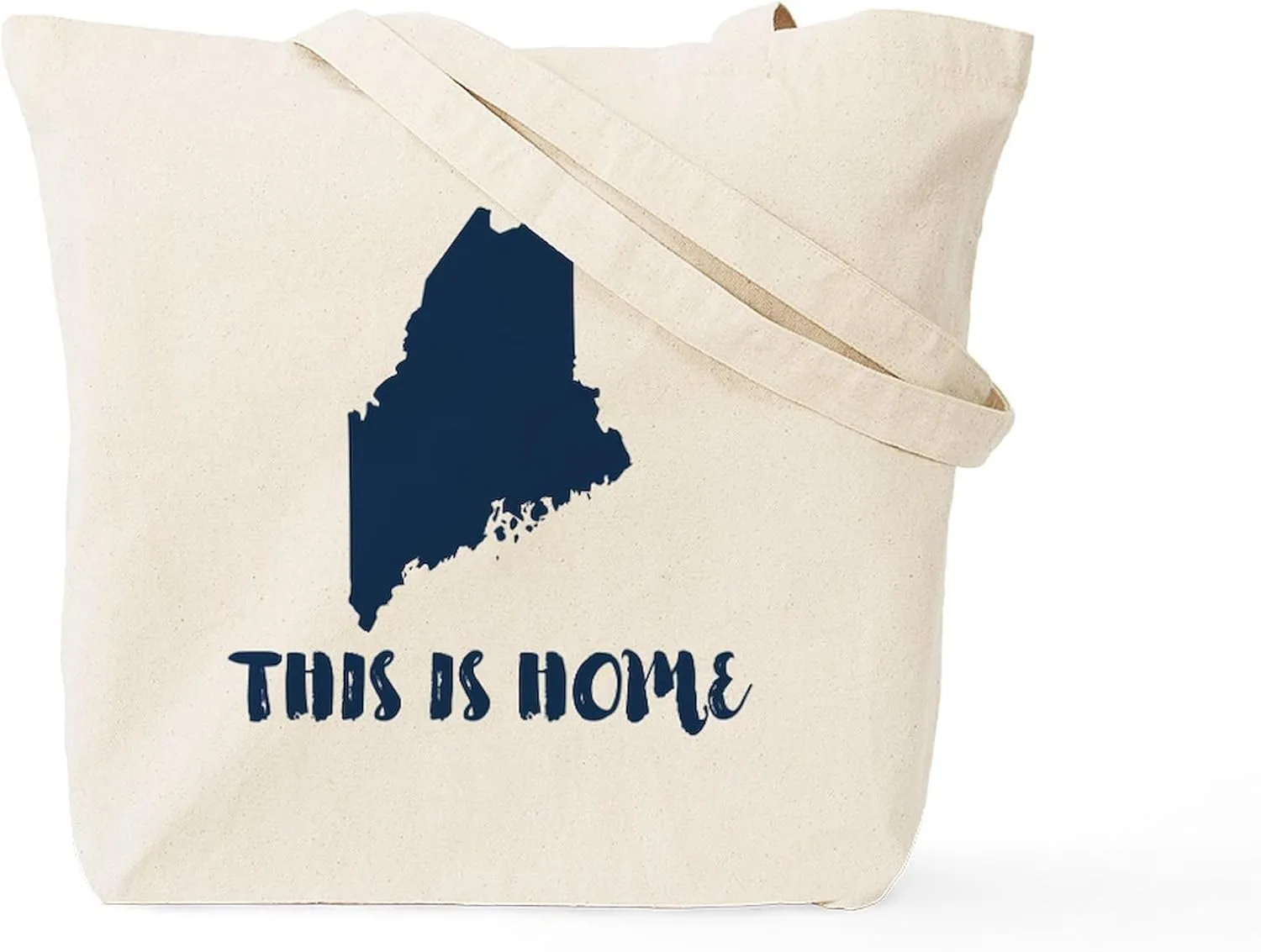 CafePress Maine Born & Raised Tote Bag Natural Canvas Tote Bag, Reusable Shopping Bag
