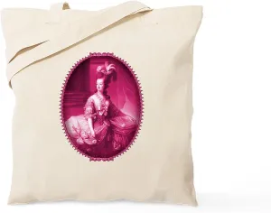 CafePress Marie Antoinette Pink Portrait Tote Bag Natural Canvas Tote Bag, Reusable Shopping Bag