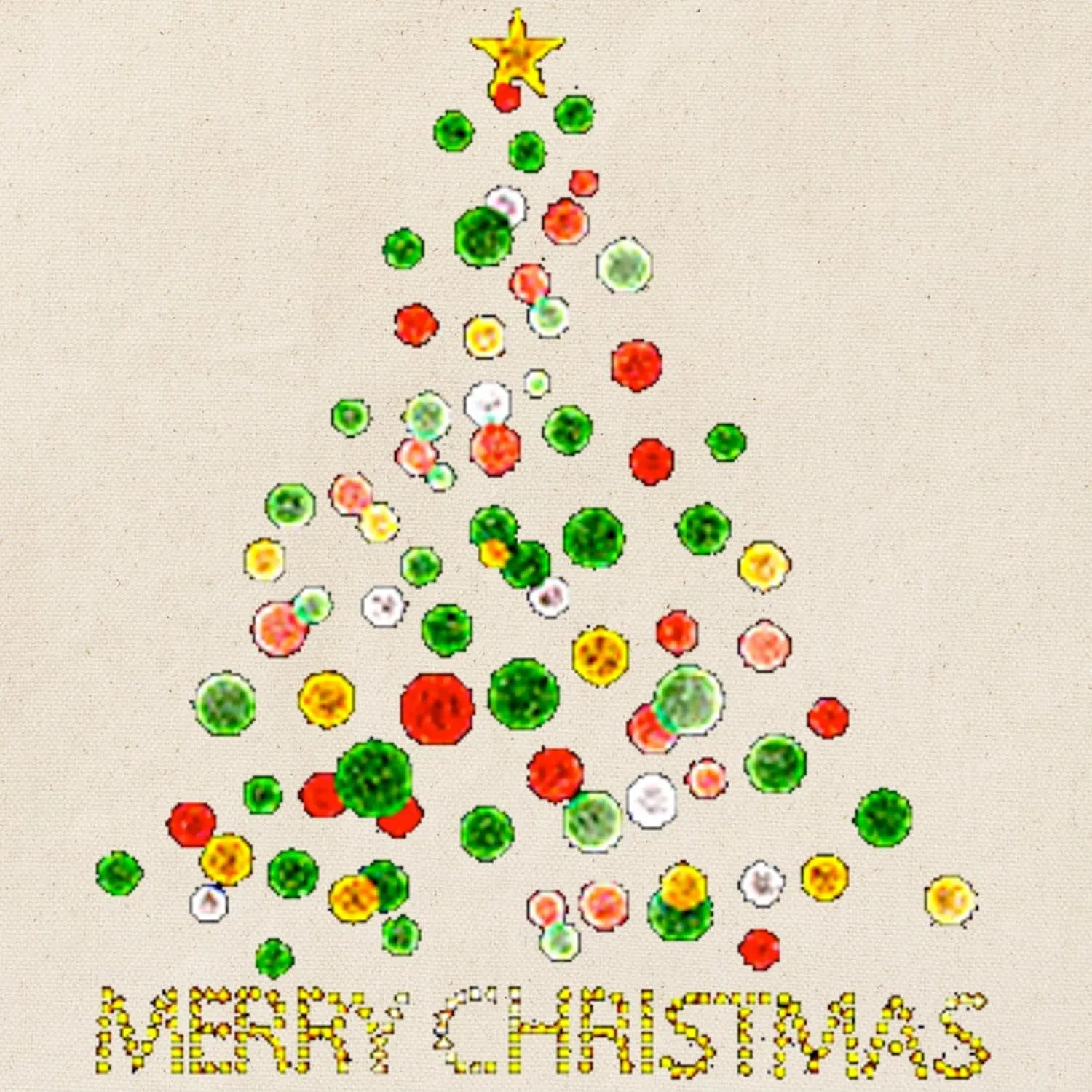 CafePress Merry Christmas Tote Bag Natural Canvas Tote Bag, Reusable Shopping Bag