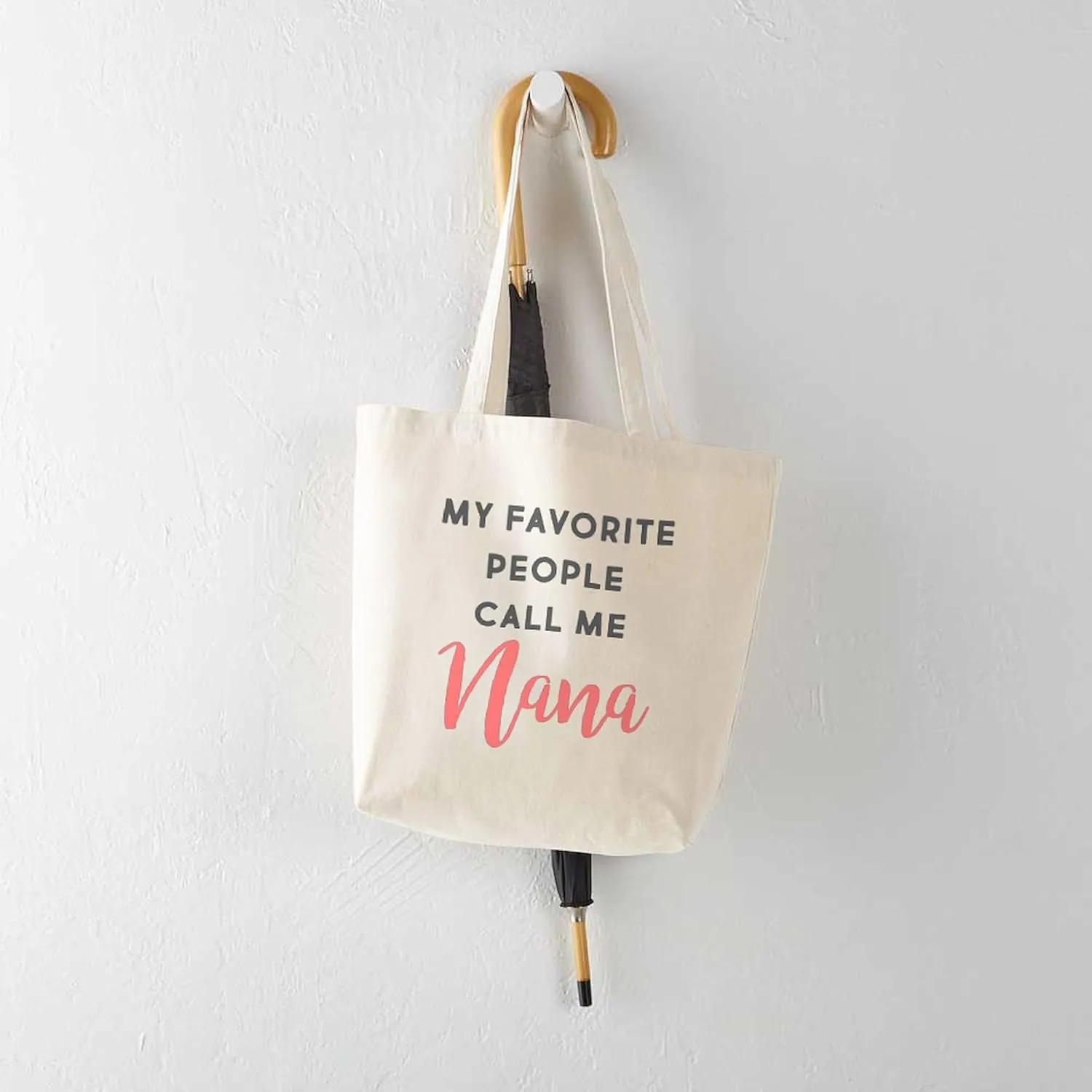 CafePress My Favorite People Call Me Nana Tote Bag Natural Canvas Tote Bag, Reusable Shopping Bag