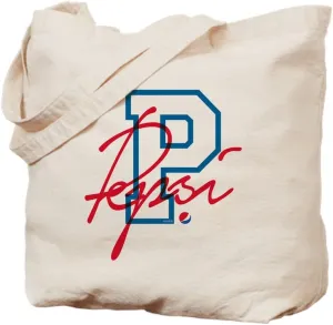 CafePress Pepsi Varsity Letter Tote Bag Natural Canvas Tote Bag, Reusable Shopping Bag
