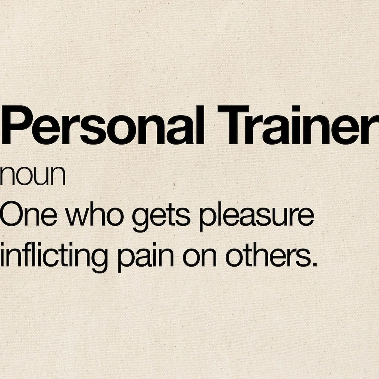 CafePress Personal Trainer Definition Tote Bag Natural Canvas Tote Bag, Reusable Shopping Bag