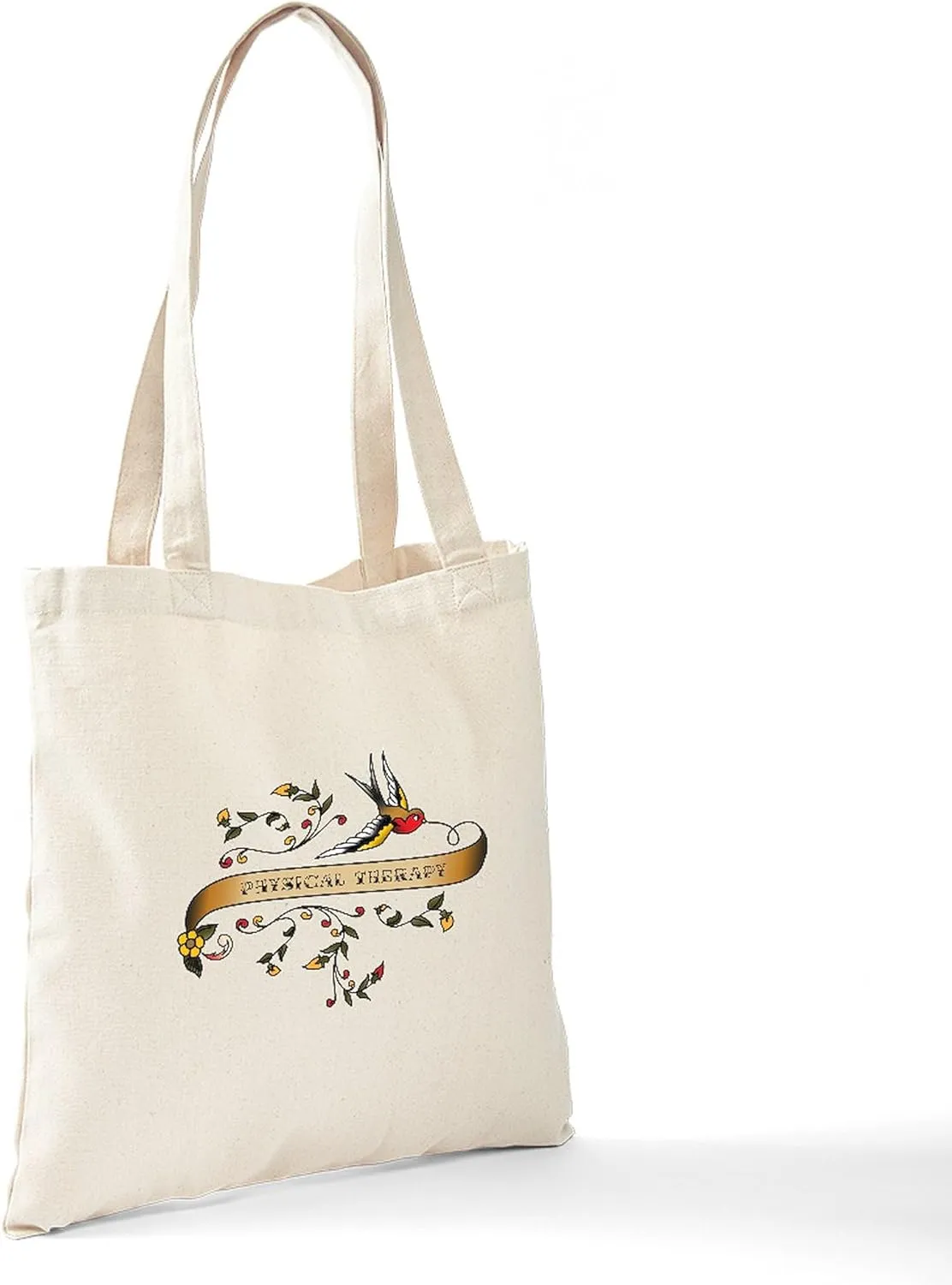 CafePress Physical Therapy Scroll Tote Bag Natural Canvas Tote Bag, Reusable Shopping Bag