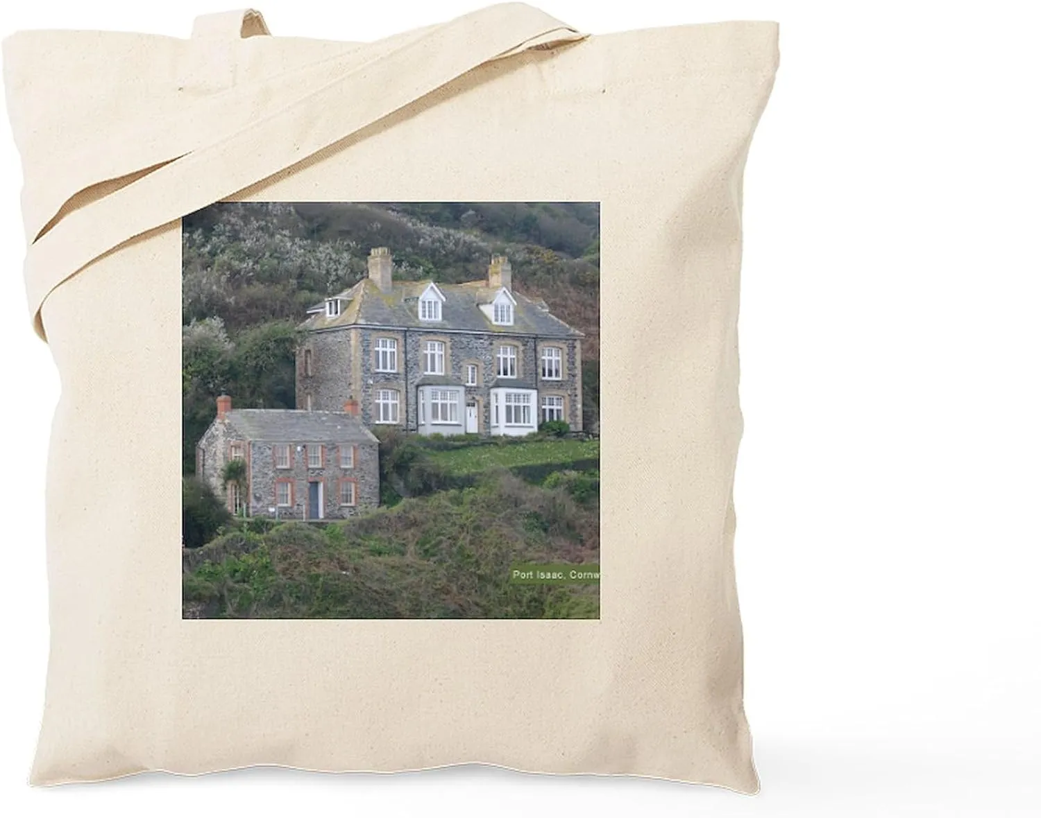 CafePress Port Isaac 1 Tote Bag Natural Canvas Tote Bag, Reusable Shopping Bag
