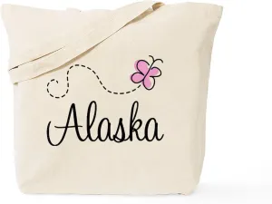 CafePress Pretty Alaska Tote Bag Natural Canvas Tote Bag, Reusable Shopping Bag