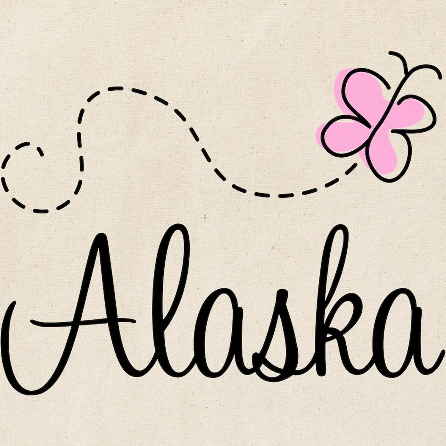 CafePress Pretty Alaska Tote Bag Natural Canvas Tote Bag, Reusable Shopping Bag