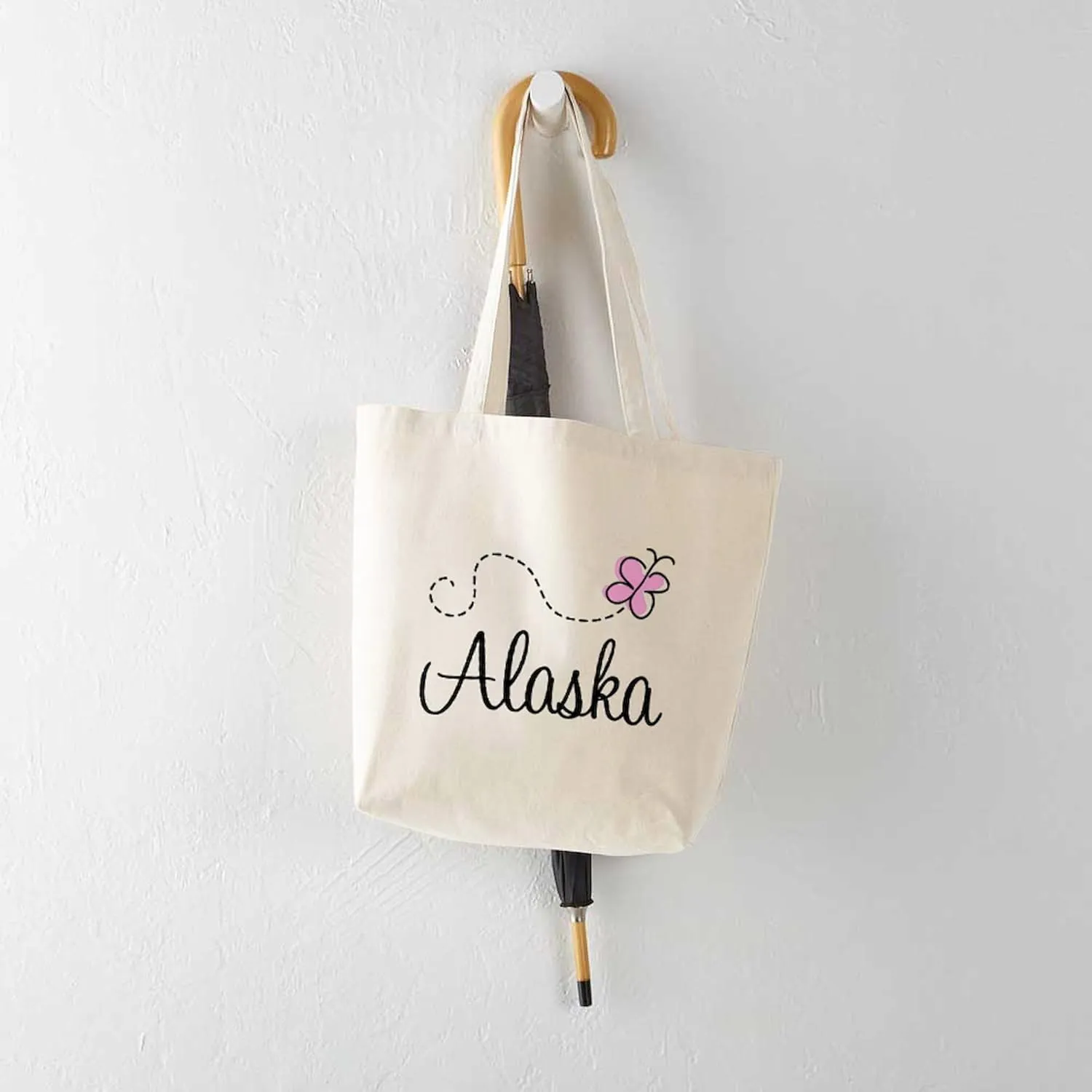 CafePress Pretty Alaska Tote Bag Natural Canvas Tote Bag, Reusable Shopping Bag